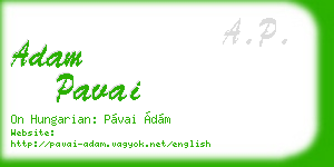 adam pavai business card